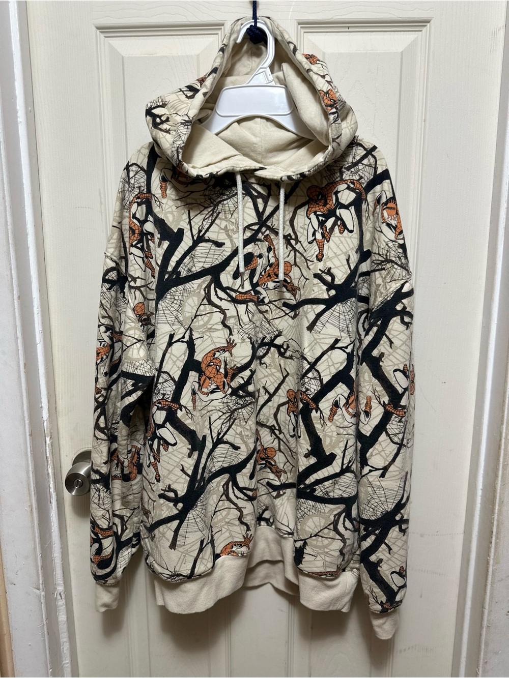 Marvel Spider-Man Web Collage Fleece Hoodie Size M